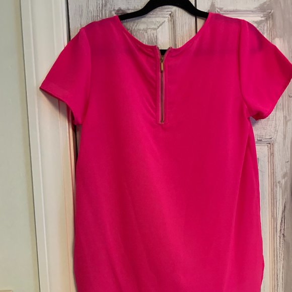 Bright Pink High-Low Blouse - Picture 3 of 3